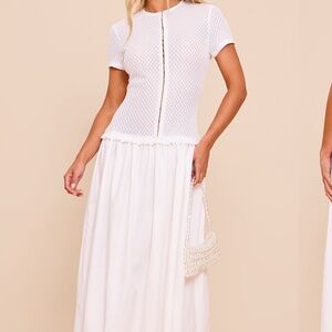 NWT pretty little thing hook and eye closure drop waist maxi dress